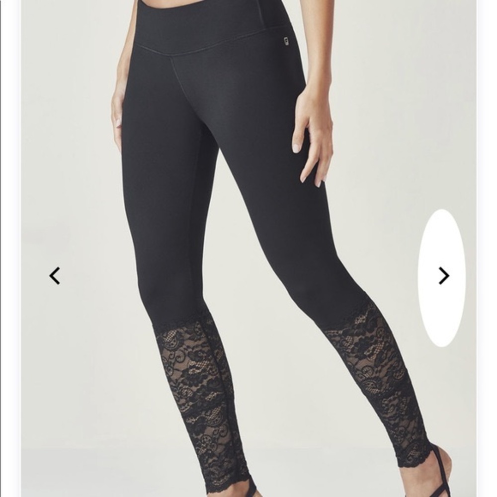 Fabletics leggings with lace detail size small